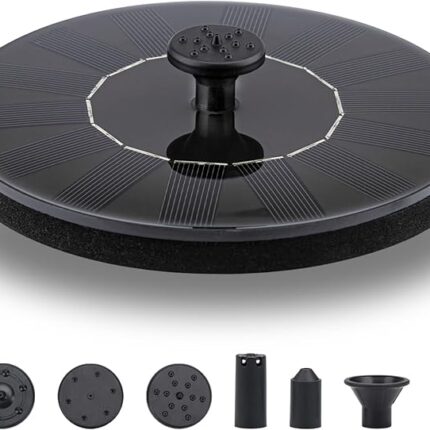 LAWOHO Solar Fountain Pump 1.5W Upgraded Submersible Solar Water Fountain Panel Kit for Bird Bath,Small Pond,Garden and Lawn