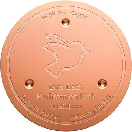 Mellbree Bird Bath Copper Disk Pure Copper Disc Birdbath Cleaner 0.6mm Keep Water Physical Safe Clean Water All-Season, Fit for Outdoor Birdbaths & Bowls Bird Bath Fountains