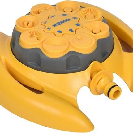 HOZELOCK - Sprinkler Rotating 79 m² : Small-area Base-mounted Spray Sprinkler (ø 10m), Ideal for Small Gardens: 8 Spray Patterns [2515P0000]