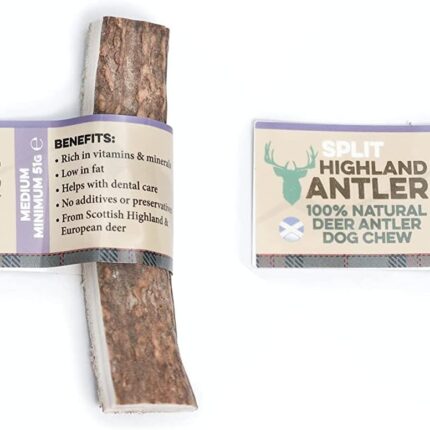 Antos Split Antler Medium Chews For Dogs Pack of 2 Split Horns Chew Dog Toy