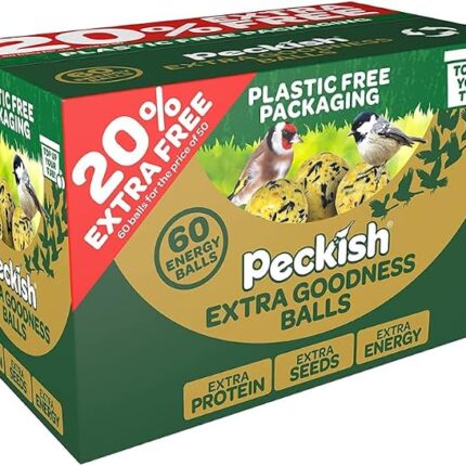 Peckish Extra Goodness Energy Balls 50 Box plus 20% Extra Free, Green, 1 Count (Pack of 1)