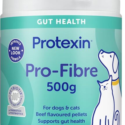 Protexin Pro-Fibre for Dogs, High-Fibre Digestive Supplement with Prebiotics & Postbiotics, Fibre for Dogs to Support Gut Health, Immune , Anal Glands & Stool Support, Protexin Dog Supplement, 500g