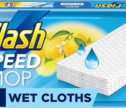 Flash Speedmop Wet Mop Floor Cleaner Refill Wipes, 48 (2x24) Refills Lemon Scented, For A Fast & Easy Clean